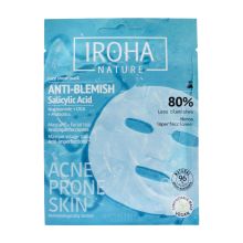 Iroha Nature - Maschera viso anti-imperfezioni con acido salicilico, niacinamide, CICA e probiotici
