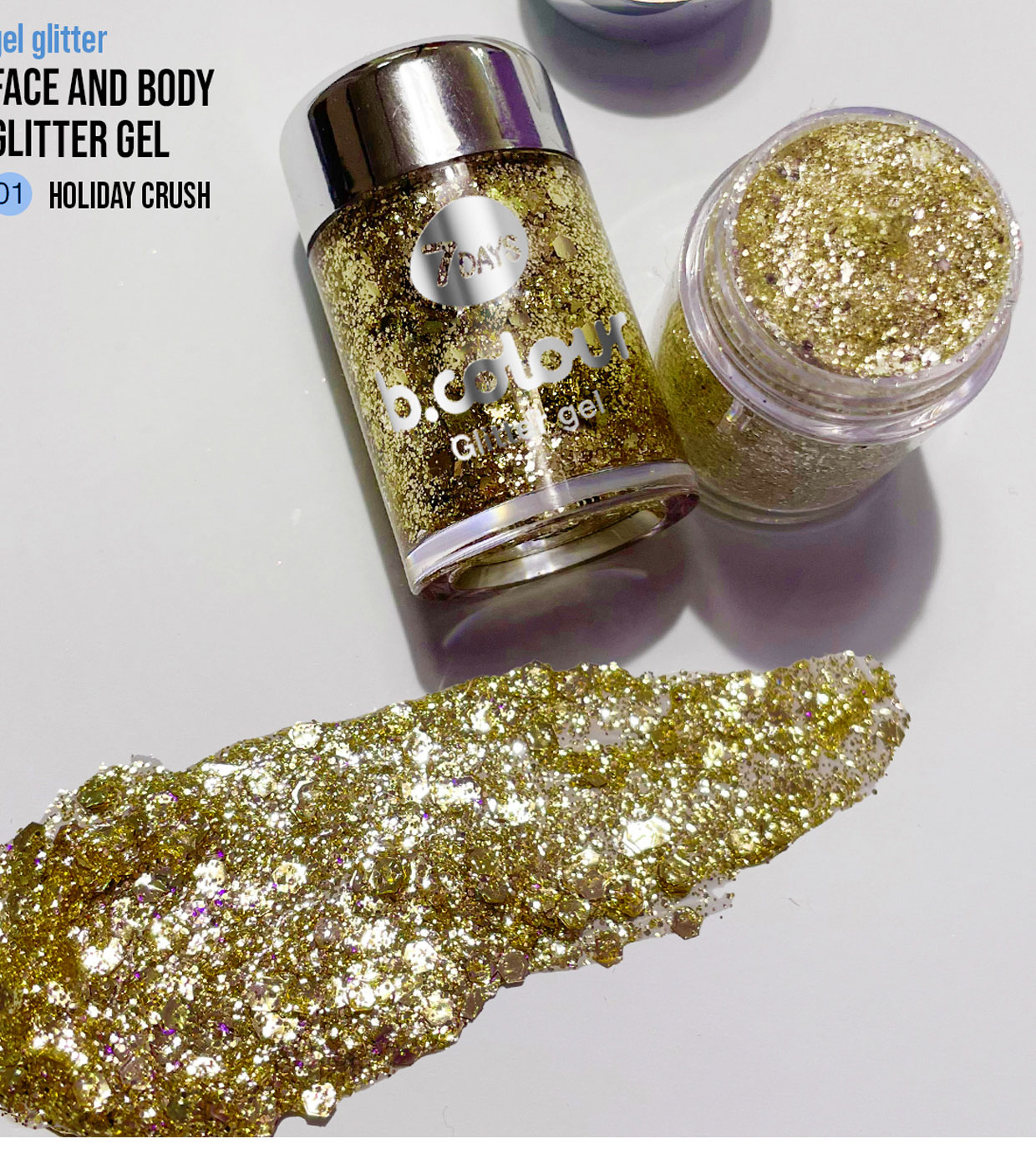 Acquistare 7DAYS - *Winter Edition* - Gel glitter per viso e corpo - 01:  Holiday crush