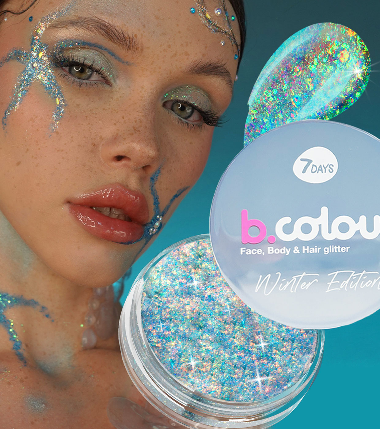 7DAYS - *Winter Edition* - Glitter per viso, corpo e capelli - 01: Fireworks