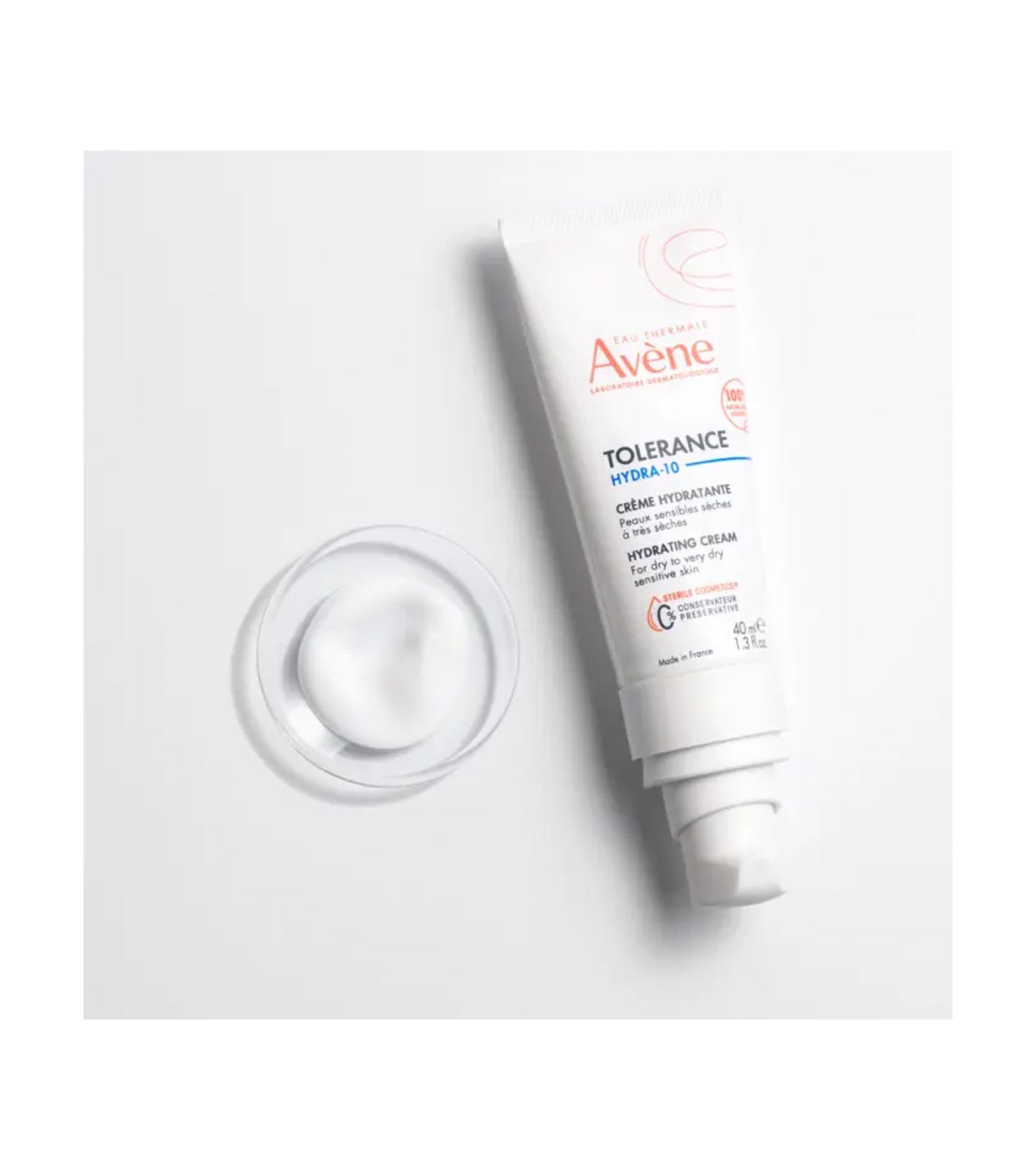 Avène - Crema viso idratante Tolerance Hydra-10 - Pelli sensibili da secche  a molto secche