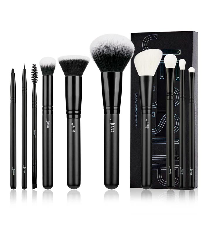 Jessup Beauty - Set di pennelli da 10 pezzi Customary - T323: Black