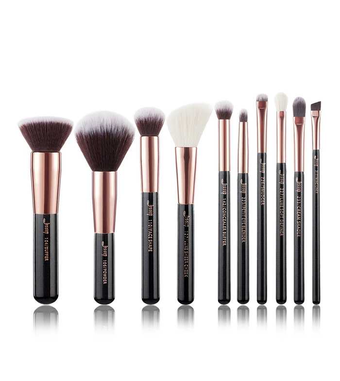 Acquistare Jessup Beauty - Set di 10 pennelli - T156: Black/Rose Gold