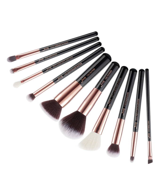 Acquistare Jessup Beauty - Set di 10 pennelli - T156: Black/Rose Gold