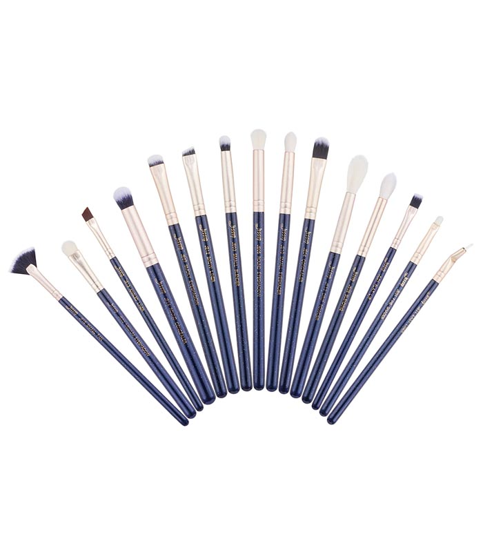 Jessup Beauty - Set di pennelli da 15 pezzi - T477: Prussian Blue / Golden  Sands