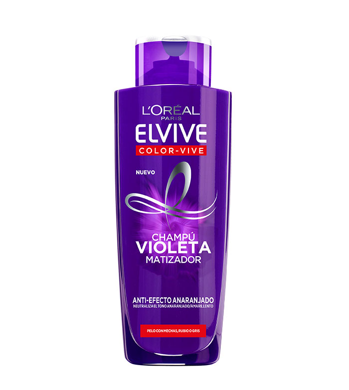 Loreal Paris Shampoo Viola Antigiallo Elvive Color Vive Capelli Con Mèches Biondi O Grigi