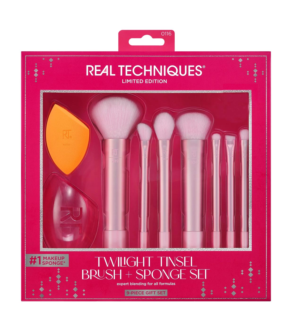 Real Techniques Midi Moment Brush + Sponge Set Pennelli make-up donna Set