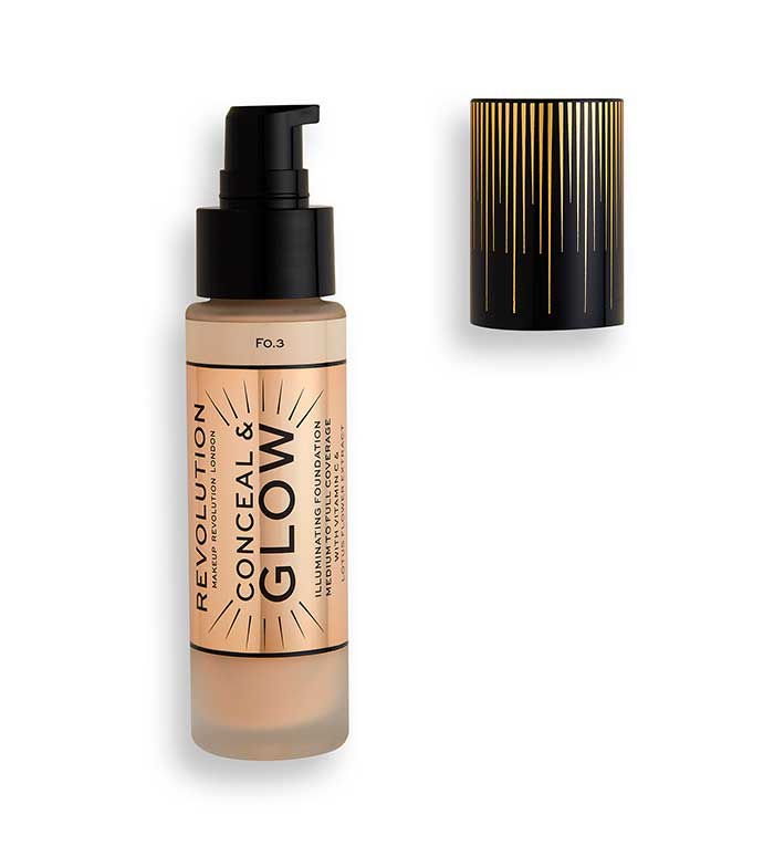 Acquistare Revolution - Fondotinta Conceal \u0026 Glow - F0.3 | Maquibeauty