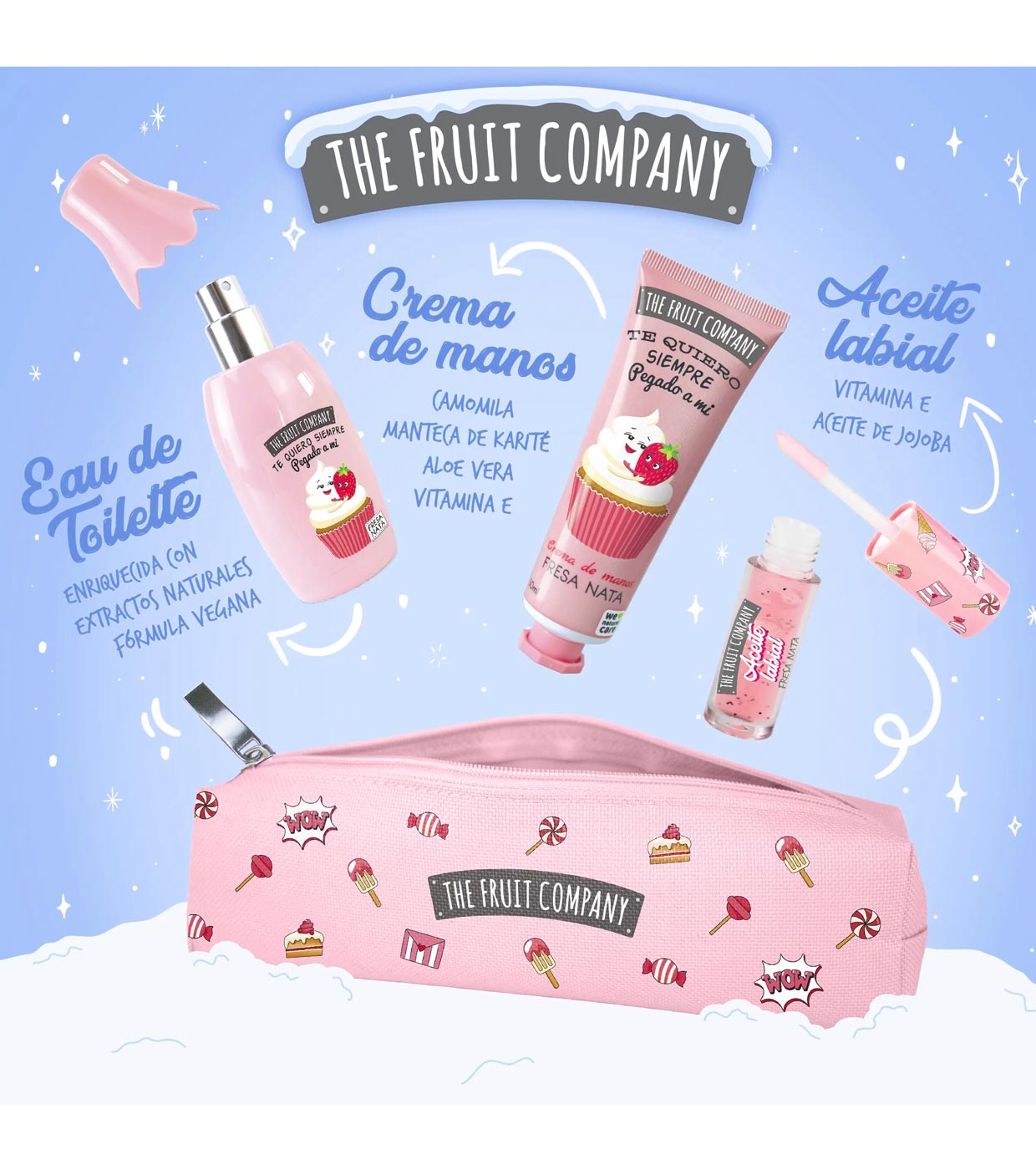 The Fruit Company - Set regalo con fragole e panna