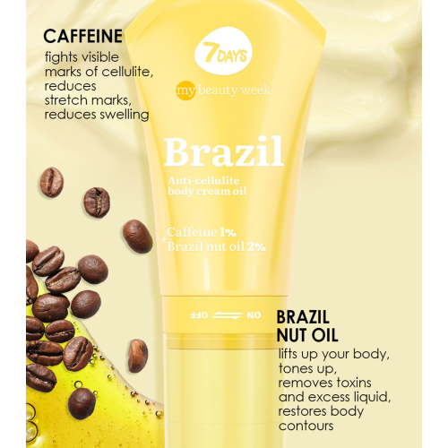 7DAYS - *My Beauty Week* - Rullo crema-olio corpo anticellulite - Brazil