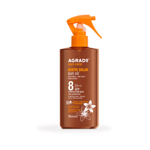 Agrado - Olio solare acceleratore di abbronzatura SPF8
