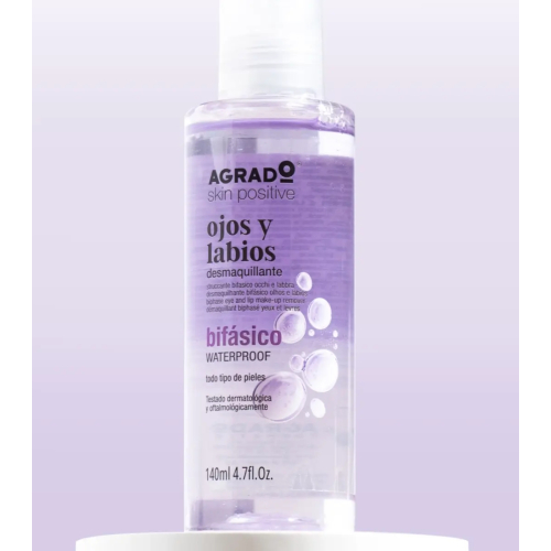 Agrado - Struccante bifasico per occhi e labbra waterproof  - Tutti i tipi di pelle