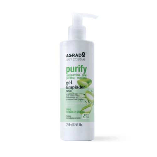 Agrado - Gel detergente viso Purify - Pelle mista e grassa