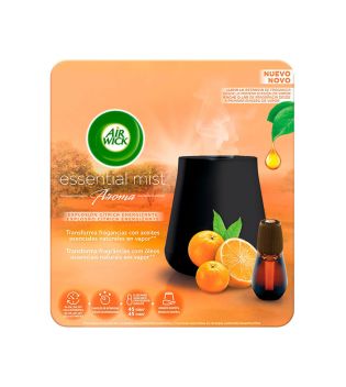 Air Wick - Deodorante per ambienti elettrico portatile Essential Mist + Ricarica - Esplosione di agrumi energizzante