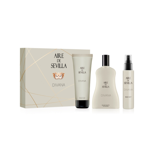 Aire de Sevilla - Eau de toilette da donna + gel doccia + spray corpo - Divana