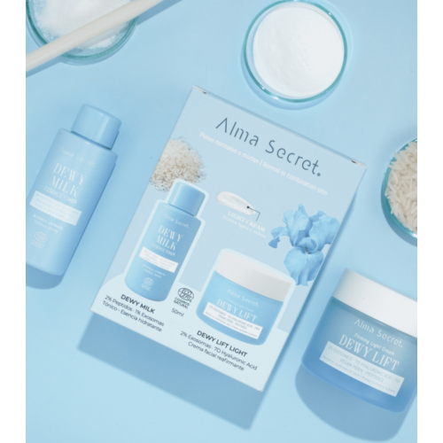 Alma Secret - Petto Mini Dewy Milk & Dewy Lift Light Cream - Pelle da normale a mista