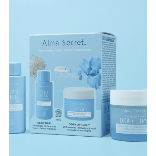 Alma Secret - Petto Mini Dewy Milk & Dewy Lift Light Cream - Pelle da normale a mista
