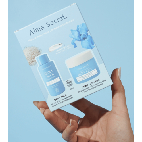 Alma Secret - Petto Mini Dewy Milk & Dewy Lift Light Cream - Pelle da normale a mista