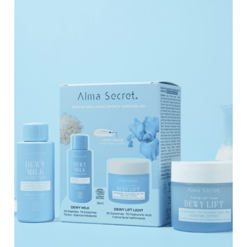 Alma Secret - Petto Mini Dewy Milk & Dewy Lift Light Cream - Pelle da normale a mista