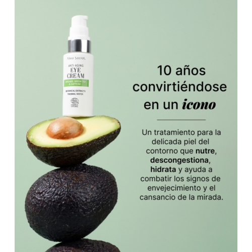 Alma Secret - Contorno occhi multi-riparatore e anti-invecchiamento con avocado - 20ml