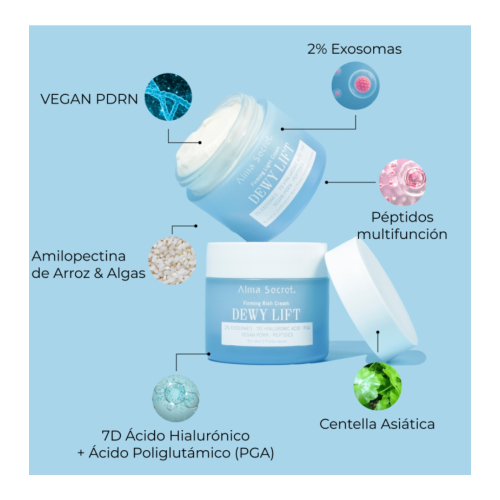 Alma Secret - Crema viso rassodante Dewy Lift - Pelle secca