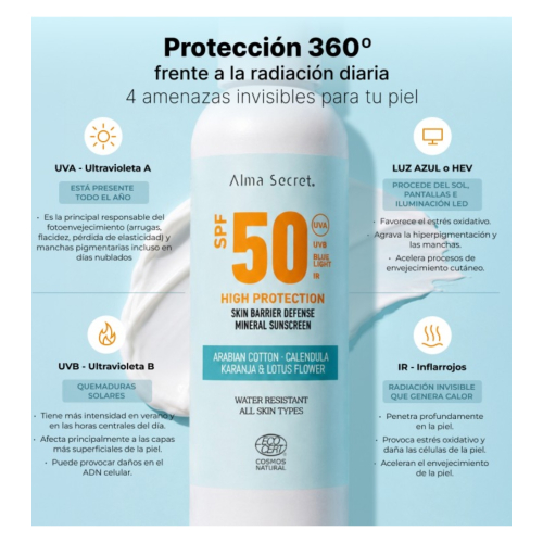 Alma Secret - Crema solare per il corpo SPF50 Skin Barrier Defense