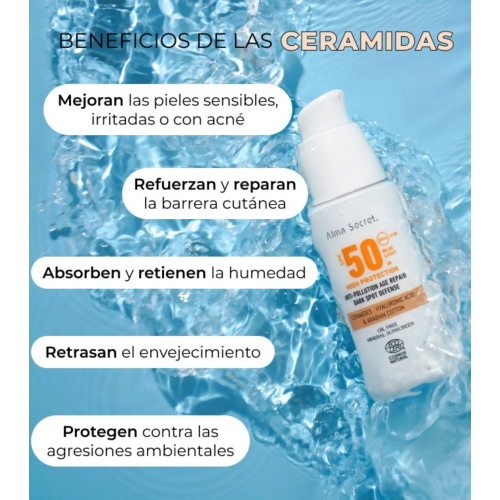 Alma Secret - Crema solare viso SPF50 con colore - Golden