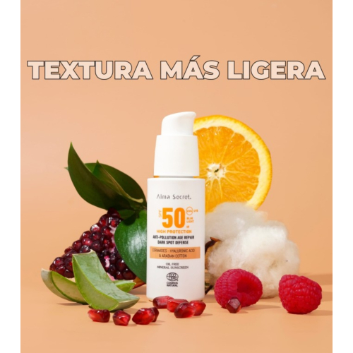 Alma Secret - Crema solare viso SPF50 con colore - Golden