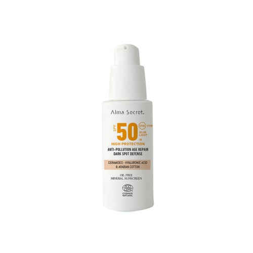 Alma Secret - Crema solare viso SPF50 con colore - Sabbia