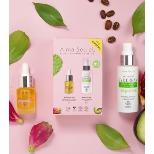 Alma Secret - Set regalo contorno occhi + siero viso Rose Cactus