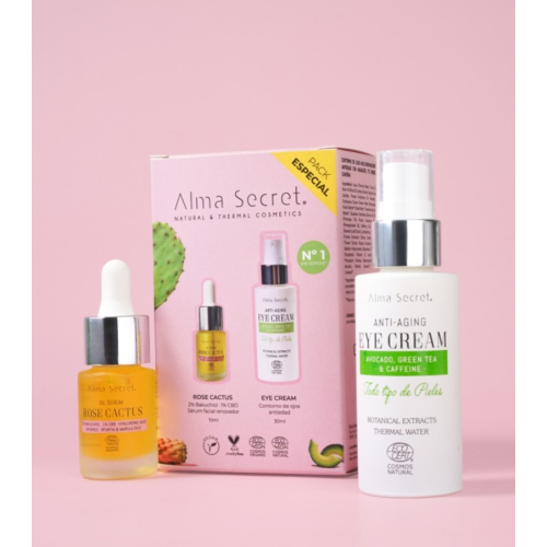Alma Secret - Set regalo contorno occhi + siero viso Rose Cactus