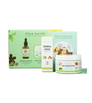 Alma Secret - Set regalo siero per capelli Botanical Rescue + maschera Curly Superglow