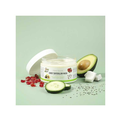 Alma Secret - Set regalo siero per capelli Botanical Rescue + maschera Curly Superglow