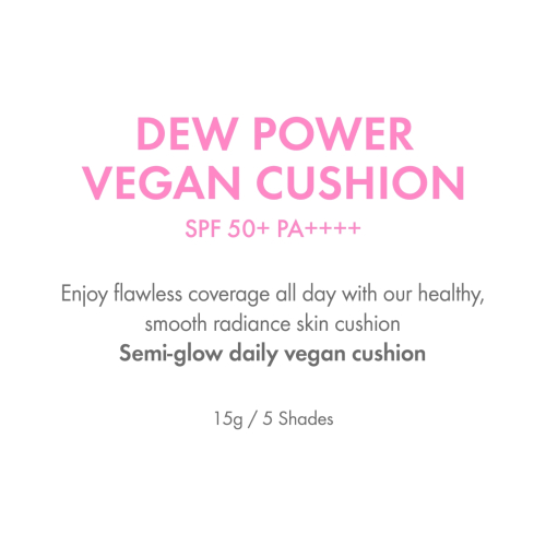 Amuse - Fondotinta Cushion Dew Power Vegan SPF50 PA++++ - 1.5: Natural