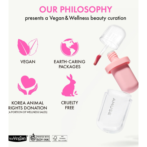 Amuse - Tinta labbra Jel-fit Tint - 08: Gorgeous Mauve