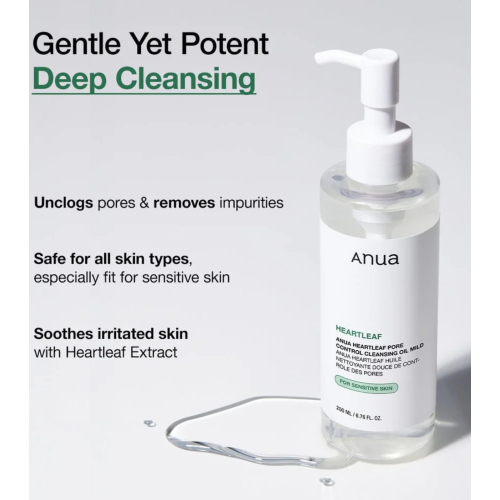 Anua - Heartleaf Pore Control olio detergente delicato