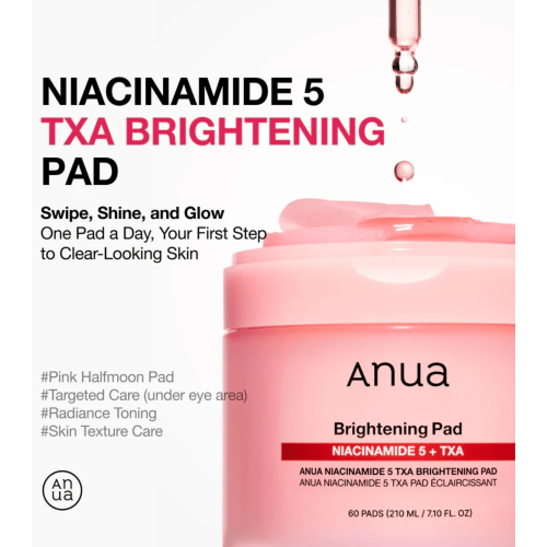 Anua - Formato dei dischetti Niacinamide 5 TXA Brightening.