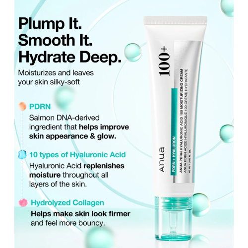 Anua - Crema idratante PDRN Hyaluronic Acid 100