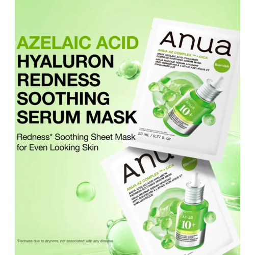 Anua - Maschera facciale anti-imperfezioni AZ Complex + CICA