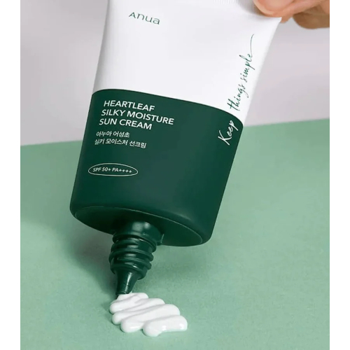 Anua - Protezione solare per il viso Heartleaf Silky Moisture SPF50+ PA++++