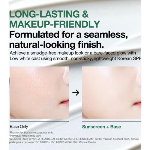 Anua - Protezione solare per il viso Heartleaf Silky Moisture SPF50+ PA++++