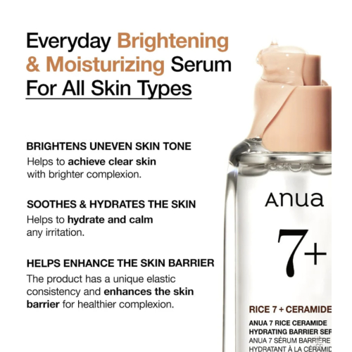 Anua - Siero idratante Rice 7+ Hydrating Barrier