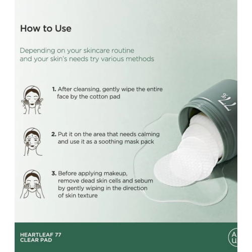 Anua - Tonico viso con dischetti 77% Heartleaf formato