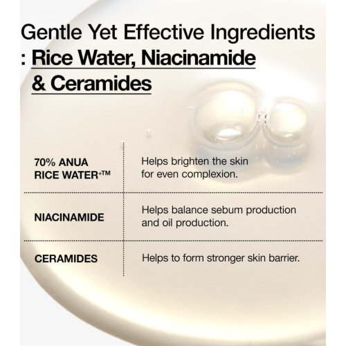 Anua - Tonico leggero Rice 70 + Ceramide Glow Milky
