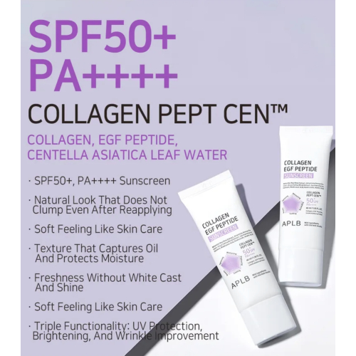 APLB - Protezione solare per il viso Collagen Egf Peptide SPF50+ PA++++