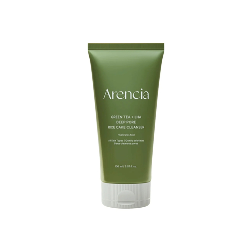 Arencia - Detergente viso Green Tea + LHA Deep Pore Rice Cake
