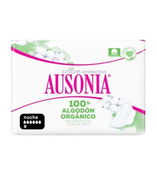 Ausonia - Impacchi notturni Wings Cotton Protection - 9 unità