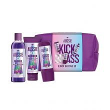 Aussie - Set regalo shampoo, maschera e balsamo SOS Blonde - Capelli biondi, con mèches o decolorati