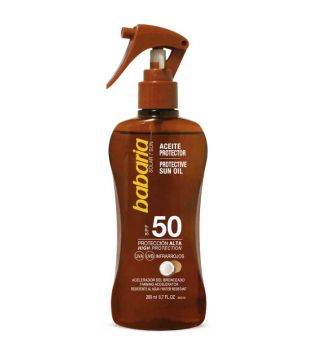 Babaria - Olio abbronzante spray al cocco 200ml - SPF50