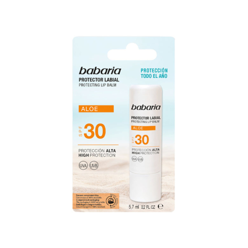 Babaria - Balsamo Protezione Labbra SPF30 - Aloe