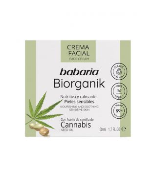 Babaria - Crema viso con olio di semi di Cannabis